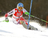 Veronika Zuzulova of Slovakia skiing in first run of women slalom race of Audi FIS Alpine skiing World cup finals in Schladming, Austria. Women slalom race of Audi FIS Alpine skiing World cup finals was held in Schladming, Austria, on Saturday, 17th of March 2012.

