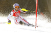 Michaela Kirchgasser of Austria skiing in first run of women slalom race of Audi FIS Alpine skiing World cup finals in Schladming, Austria. Women slalom race of Audi FIS Alpine skiing World cup finals was held in Schladming, Austria, on Saturday, 17th of March 2012.
