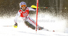 Michaela Kirchgasser of Austria skiing in first run of women slalom race of Audi FIS Alpine skiing World cup finals in Schladming, Austria. Women slalom race of Audi FIS Alpine skiing World cup finals was held in Schladming, Austria, on Saturday, 17th of March 2012.
