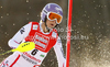 Michaela Kirchgasser of Austria skiing in first run of women slalom race of Audi FIS Alpine skiing World cup finals in Schladming, Austria. Women slalom race of Audi FIS Alpine skiing World cup finals was held in Schladming, Austria, on Saturday, 17th of March 2012.
