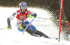 Tina Maze of Slovenia skiing in first run of women slalom race of Audi FIS Alpine skiing World cup finals in Schladming, Austria. Women slalom race of Audi FIS Alpine skiing World cup finals was held in Schladming, Austria, on Saturday, 17th of March 2012.
