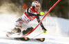 Christina Geiger of Germany skiing in first run of women slalom race of Audi FIS Alpine skiing World cup finals in Schladming, Austria. Women slalom race of Audi FIS Alpine skiing World cup finals was held in Schladming, Austria, on Saturday, 17th of March 2012.
