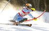Frida Hansdotter of Sweden skiing in first run of women slalom race of Audi FIS Alpine skiing World cup finals in Schladming, Austria. Women slalom race of Audi FIS Alpine skiing World cup finals was held in Schladming, Austria, on Saturday, 17th of March 2012.
