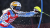 Emelie Wikstroem of Sweden skiing in first run of women slalom race of Audi FIS Alpine skiing World cup finals in Schladming, Austria. Women slalom race of Audi FIS Alpine skiing World cup finals was held in Schladming, Austria, on Saturday, 17th of March 2012.
