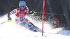 Anne-Sophie Barthet of France skiing in first run of women slalom race of Audi FIS Alpine skiing World cup finals in Schladming, Austria. Women slalom race of Audi FIS Alpine skiing World cup finals was held in Schladming, Austria, on Saturday, 17th of March 2012.
