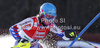 Anne-Sophie Barthet of France skiing in first run of women slalom race of Audi FIS Alpine skiing World cup finals in Schladming, Austria. Women slalom race of Audi FIS Alpine skiing World cup finals was held in Schladming, Austria, on Saturday, 17th of March 2012.

