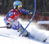 Julia Mancuso of USA skiing in first run of women slalom race of Audi FIS Alpine skiing World cup finals in Schladming, Austria. Women slalom race of Audi FIS Alpine skiing World cup finals was held in Schladming, Austria, on Saturday, 17th of March 2012.
