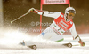 Massimiliano Blardone of Italy skiing in first run of men giant slalom race of Audi FIS Alpine skiing World cup finals in Schladming, Austria. Men giant slalom race of Audi FIS Alpine skiing World cup finals was held in Schladming, Austria, on Saturday, 17th of March 2012.
