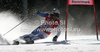 Beat Feuz of Switzerland skiing in first run of men giant slalom race of Audi FIS Alpine skiing World cup finals in Schladming, Austria. Men giant slalom race of Audi FIS Alpine skiing World cup finals was held in Schladming, Austria, on Saturday, 17th of March 2012.
