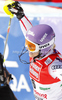 Winner Michaela Kirchgasser of Austria reacts in finish of second run of women slalom race of Audi FIS Alpine skiing World cup finals in Schladming, Austria. Women slalom race of Audi FIS Alpine skiing World cup finals was held in Schladming, Austria, on Saturday, 17th of March 2012.
