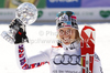 Overall slalom World cup winner Marlies Schild of Austria celebrates her trophy after last women slalom race of Audi FIS Alpine skiing World cup finals in Schladming, Austria. Women slalom race of Audi FIS Alpine skiing World cup finals was held in Schladming, Austria, on Saturday, 17th of March 2012.
