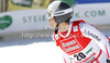 Third placed Marcel Mathis of Austria reacts in finish of second run of men giant slalom race of Audi FIS Alpine skiing World cup finals in Schladming, Austria. Men giant slalom race of Audi FIS Alpine skiing World cup finals was held in Schladming, Austria, on Saturday, 17th of March 2012.
