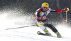 Ivica Kostelic of Croatia skiing in first run of men slalom race of Audi FIS Alpine skiing World cup finals in Schladming, Austria. Men slalom race of Audi FIS Alpine skiing World cup finals was held in Schladming, Austria, on Sunday, 18th of March 2012.
