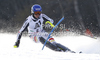 Felix Neureuther of Germany skiing in first run of men slalom race of Audi FIS Alpine skiing World cup finals in Schladming, Austria. Men slalom race of Audi FIS Alpine skiing World cup finals was held in Schladming, Austria, on Sunday, 18th of March 2012.
