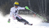 Marcel Hirscher of Austria skiing in first run of men slalom race of Audi FIS Alpine skiing World cup finals in Schladming, Austria. Men slalom race of Audi FIS Alpine skiing World cup finals was held in Schladming, Austria, on Sunday, 18th of March 2012.
