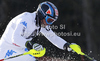 Cristian Deville of Italy skiing in first run of men slalom race of Audi FIS Alpine skiing World cup finals in Schladming, Austria. Men slalom race of Audi FIS Alpine skiing World cup finals was held in Schladming, Austria, on Sunday, 18th of March 2012.
