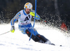 Andre Myhrer of Sweden skiing in first run of men slalom race of Audi FIS Alpine skiing World cup finals in Schladming, Austria. Men slalom race of Audi FIS Alpine skiing World cup finals was held in Schladming, Austria, on Sunday, 18th of March 2012.
