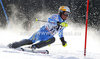 Mattias Hargin of Sweden skiing in first run of men slalom race of Audi FIS Alpine skiing World cup finals in Schladming, Austria. Men slalom race of Audi FIS Alpine skiing World cup finals was held in Schladming, Austria, on Sunday, 18th of March 2012.
