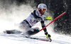 Fritz Dopfer of Germany skiing in first run of men slalom race of Audi FIS Alpine skiing World cup finals in Schladming, Austria. Men slalom race of Audi FIS Alpine skiing World cup finals was held in Schladming, Austria, on Sunday, 18th of March 2012.
