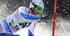 Steve Missillier of France skiing in first run of men slalom race of Audi FIS Alpine skiing World cup finals in Schladming, Austria. Men slalom race of Audi FIS Alpine skiing World cup finals was held in Schladming, Austria, on Sunday, 18th of March 2012.
