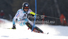Santeri Paloniemi of Finland skiing in first run of men slalom race of Audi FIS Alpine skiing World cup finals in Schladming, Austria. Men slalom race of Audi FIS Alpine skiing World cup finals was held in Schladming, Austria, on Sunday, 18th of March 2012.
