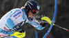 Santeri Paloniemi of Finland skiing in first run of men slalom race of Audi FIS Alpine skiing World cup finals in Schladming, Austria. Men slalom race of Audi FIS Alpine skiing World cup finals was held in Schladming, Austria, on Sunday, 18th of March 2012.
