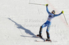 Winner and overall slalom World cup winner Andre Myhrer of Sweden reacts in finish of second run of men slalom race of Audi FIS Alpine skiing World cup finals in Schladming, Austria. Men slalom race of Audi FIS Alpine skiing World cup finals was held in Schladming, Austria, on Sunday, 18th of March 2012.
