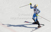 Winner and overall slalom World cup winner Andre Myhrer of Sweden reacts in finish of second run of men slalom race of Audi FIS Alpine skiing World cup finals in Schladming, Austria. Men slalom race of Audi FIS Alpine skiing World cup finals was held in Schladming, Austria, on Sunday, 18th of March 2012.
