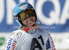 Tanja Poutiainen of Finland reacts in finish of second run of women giant slalom race of Audi FIS Alpine skiing World cup finals in Schladming, Austria. Women giant slalom race of Audi FIS Alpine skiing World cup finals was held in Schladming, Austria, on Sunday, 18th of March 2012.

