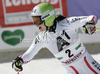 Second placed Anna Fenninger of Austria reacts in finish of second run of women giant slalom race of Audi FIS Alpine skiing World cup finals in Schladming, Austria. Women giant slalom race of Audi FIS Alpine skiing World cup finals was held in Schladming, Austria, on Sunday, 18th of March 2012.

