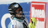 Santeri Paloniemi of Finland reacts in finish of second run of men slalom race of Audi FIS Alpine skiing World cup finals in Schladming, Austria. Men slalom race of Audi FIS Alpine skiing World cup finals was held in Schladming, Austria, on Sunday, 18th of March 2012.

