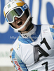 Winner Andre Myhrer of Sweden reacts in finish of second run of men slalom race of Audi FIS Alpine skiing World cup finals in Schladming, Austria. Men slalom race of Audi FIS Alpine skiing World cup finals was held in Schladming, Austria, on Sunday, 18th of March 2012.
