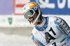 Winner Andre Myhrer of Sweden reacts in finish of second run of men slalom race of Audi FIS Alpine skiing World cup finals in Schladming, Austria. Men slalom race of Audi FIS Alpine skiing World cup finals was held in Schladming, Austria, on Sunday, 18th of March 2012.
