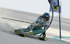 Tanja Poutiainen of Finland skiing in first run of women giant slalom race of Audi FIS Alpine skiing World cup finals in Schladming, Austria. Women giant slalom race of Audi FIS Alpine skiing World cup finals was held in Schladming, Austria, on Sunday, 18th of March 2012.
