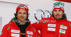Marcus Sandell (L) and Andreas Romar (R) of Finland during Audi Media Talk event, which was held on Thursday, 25th of October 2012 in Soelden, Austria. Audi Media Talk is traditional media event before start of Audi FIS Alpine skiing World cup, which will start with women giant slalom race on Saturday, 27th of October, followed by men giant slalom race which will also be held on Rettenbach glacier above Soelden, Austria, on Sunday, 28th of October 2012.
