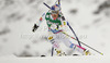 Lindsey Vonn of USA skiing in first run of women giant slalom race of Audi FIS Alpine skiing World cup 2012-2013 in Soelden, Austria. First women giant slalom race of Audi FIS Alpine skiing World cup was held on Rettenbach glacier above Soelden, Austria, on Saturday, 27th of October 2012.
