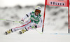 Anna Fenninger of Austria skiing in first run of women giant slalom race of Audi FIS Alpine skiing World cup 2012-2013 in Soelden, Austria. First women giant slalom race of Audi FIS Alpine skiing World cup was held on Rettenbach glacier above Soelden, Austria, on Saturday, 27th of October 2012.
