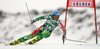 Tanja Poutiainen of Finland skiing in first run of women giant slalom race of Audi FIS Alpine skiing World cup 2012-2013 in Soelden, Austria. First women giant slalom race of Audi FIS Alpine skiing World cup was held on Rettenbach glacier above Soelden, Austria, on Saturday, 27th of October 2012.
