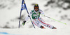 Kathrin Zettel of Austria skiing in first run of women giant slalom race of Audi FIS Alpine skiing World cup 2012-2013 in Soelden, Austria. First women giant slalom race of Audi FIS Alpine skiing World cup was held on Rettenbach glacier above Soelden, Austria, on Saturday, 27th of October 2012.
