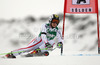 Kathrin Zettel of Austria skiing in first run of women giant slalom race of Audi FIS Alpine skiing World cup 2012-2013 in Soelden, Austria. First women giant slalom race of Audi FIS Alpine skiing World cup was held on Rettenbach glacier above Soelden, Austria, on Saturday, 27th of October 2012.
