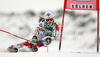 Tina Weirather of Liechtenstein skiing in first run of women giant slalom race of Audi FIS Alpine skiing World cup 2012-2013 in Soelden, Austria. First women giant slalom race of Audi FIS Alpine skiing World cup was held on Rettenbach glacier above Soelden, Austria, on Saturday, 27th of October 2012.
