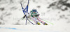 Eva-Maria Brem of Austria skiing in first run of women giant slalom race of Audi FIS Alpine skiing World cup 2012-2013 in Soelden, Austria. First women giant slalom race of Audi FIS Alpine skiing World cup was held on Rettenbach glacier above Soelden, Austria, on Saturday, 27th of October 2012.
