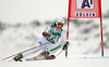 Lisa Magdalena Agerer of Italy skiing in first run of women giant slalom race of Audi FIS Alpine skiing World cup 2012-2013 in Soelden, Austria. First women giant slalom race of Audi FIS Alpine skiing World cup was held on Rettenbach glacier above Soelden, Austria, on Saturday, 27th of October 2012.
