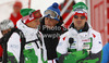Janne Leskinen of Finland (R) during first run of women giant slalom race of Audi FIS Alpine skiing World cup 2012-2013 in Soelden, Austria. First women giant slalom race of Audi FIS Alpine skiing World cup was held on Rettenbach glacier above Soelden, Austria, on Saturday, 27th of October 2012.
