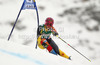 Marie-Michele Gagnon of Canada skiing in first run of women giant slalom race of Audi FIS Alpine skiing World cup 2012-2013 in Soelden, Austria. First women giant slalom race of Audi FIS Alpine skiing World cup was held on Rettenbach glacier above Soelden, Austria, on Saturday, 27th of October 2012.
