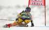 Marie-Pier Prefontaine of Canada skiing in first run of women giant slalom race of Audi FIS Alpine skiing World cup 2012-2013 in Soelden, Austria. First women giant slalom race of Audi FIS Alpine skiing World cup was held on Rettenbach glacier above Soelden, Austria, on Saturday, 27th of October 2012.
