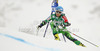Merle Soppela of Finland skiing in first run of women giant slalom race of Audi FIS Alpine skiing World cup 2012-2013 in Soelden, Austria. First women giant slalom race of Audi FIS Alpine skiing World cup was held on Rettenbach glacier above Soelden, Austria, on Saturday, 27th of October 2012.
