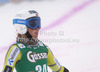 Lotte Smiseth Sejersted of Norway reacts in finish of second run of women giant slalom race of Audi FIS Alpine skiing World cup 2012-2013 in Soelden, Austria. First women giant slalom race of Audi FIS Alpine skiing World cup was held on Rettenbach glacier above Soelden, Austria, on Saturday, 27th of October 2012.
