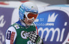 Ana Drev of Slovenia reacts in finish of second run of women giant slalom race of Audi FIS Alpine skiing World cup 2012-2013 in Soelden, Austria. First women giant slalom race of Audi FIS Alpine skiing World cup was held on Rettenbach glacier above Soelden, Austria, on Saturday, 27th of October 2012.
