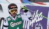 Elisabeth Goergl of Austria reacts in finish of second run of women giant slalom race of Audi FIS Alpine skiing World cup 2012-2013 in Soelden, Austria. First women giant slalom race of Audi FIS Alpine skiing World cup was held on Rettenbach glacier above Soelden, Austria, on Saturday, 27th of October 2012.
